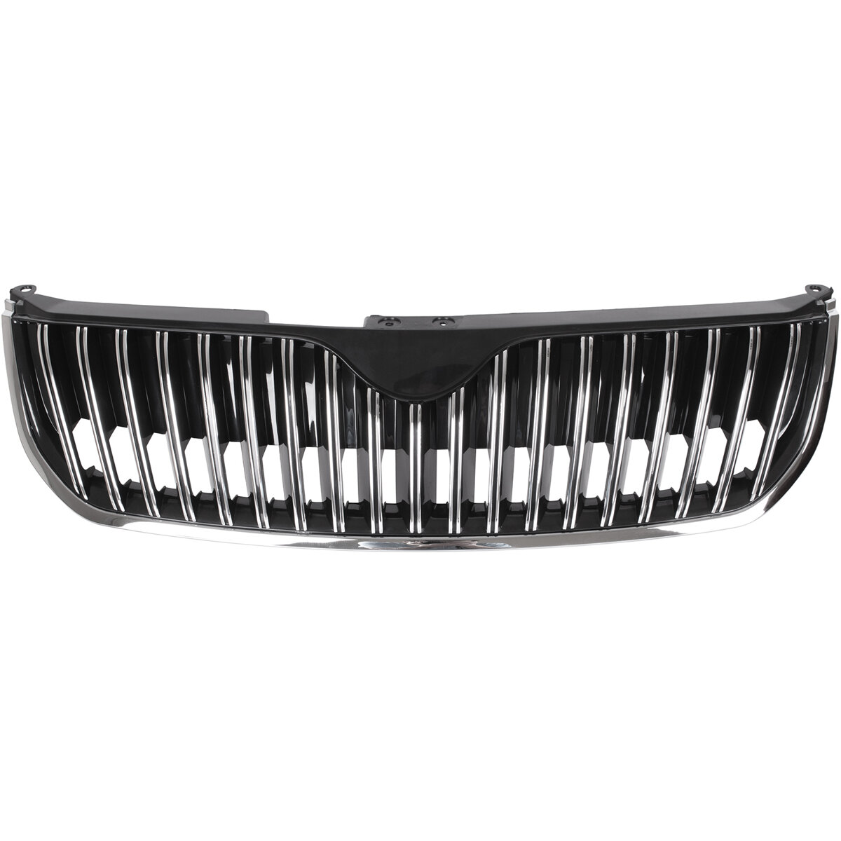 Skoda Superb II 08-13 atrapa między reflektory GRILL CZARNA + CHROM