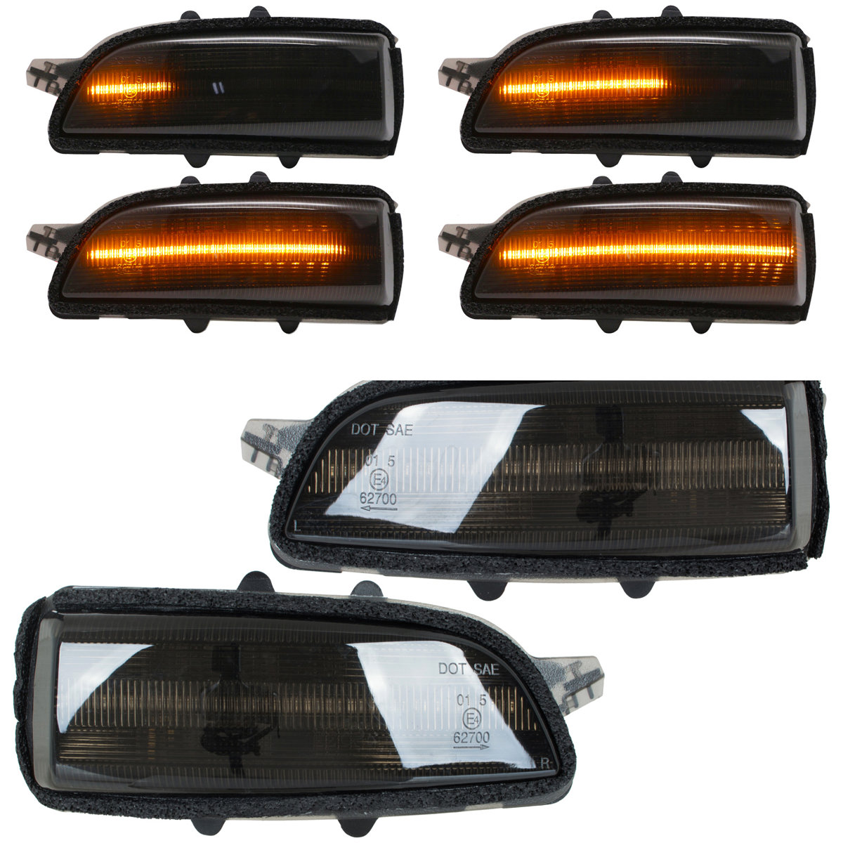 Volvo V70 III 07-15 kierunkowskaz w lusterko lewy + prawy DYMIONY DYNAMICZNY LED 2 szt. KPL