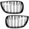 BMW 1 E81 E82 E87 E88 04-07 atrapy między reflektory (nerki) lewa + prawa kpl. BLACK GLOSSY DOUBLE BAR