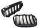 BMW 1 F20 / F21 11-14 3/5D HATCHBACK atrapy między reflektory (nerki) lewa + prawa kpl. BLACK GLOSSY DOUBLE BAR