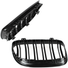 BMW 3 E90 / E91 09-13 SEDAN / KOMBI atrapy między reflektory (nerki) lewa + prawa kpl. BLACK GLOSSY DOUBLE BAR