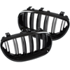 BMW 5 E60 / E61 03-10 atrapy między reflektory (nerki) lewa + prawa kpl. BLACK GLOSSY DOUBLE BAR