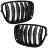 BMW 5 F07 GT 09-17 atrapy między reflektory (nerki) lewa + prawa kpl. BLACK GLOSSY DOUBLE BAR