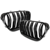 BMW 5 F10 / F11 10-17 atrapy między reflektory (nerki) lewa + prawa kpl. BLACK GLOSSY DOUBLE BAR