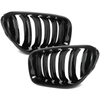 BMW 6 F06 F12 F13 10-18 atrapy między reflektory (nerki) lewa + prawa kpl. BLACK GLOSSY DOUBLE BAR